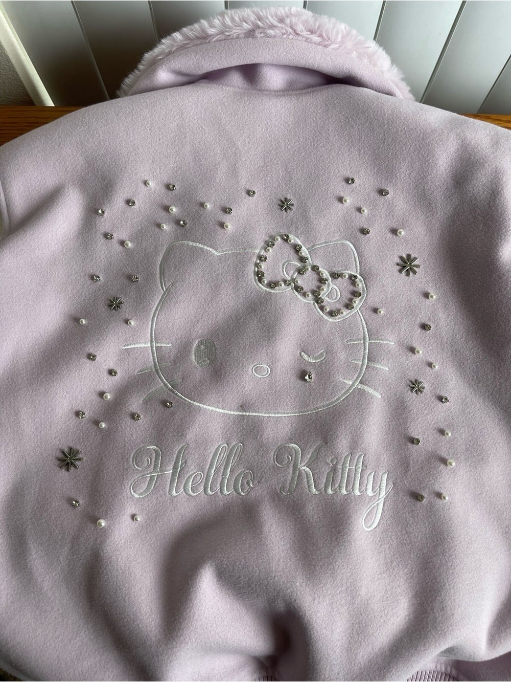 Hello Kitty And Friends x Forever 21 Lavender Varsity Bomber Jacket Size XS - Picture 9 of 16